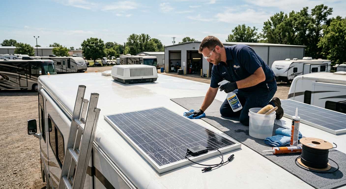How to Attach Flexible Solar Panel to RV Roof? 1 1gfdhjgfklkjhgkj