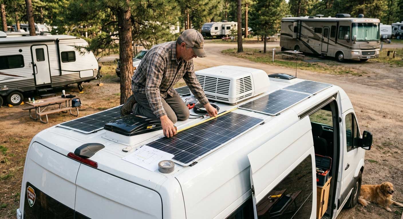 How to Install Flexible Solar Panels on RV? 1 1gfdsghfdshgdsjhgfd