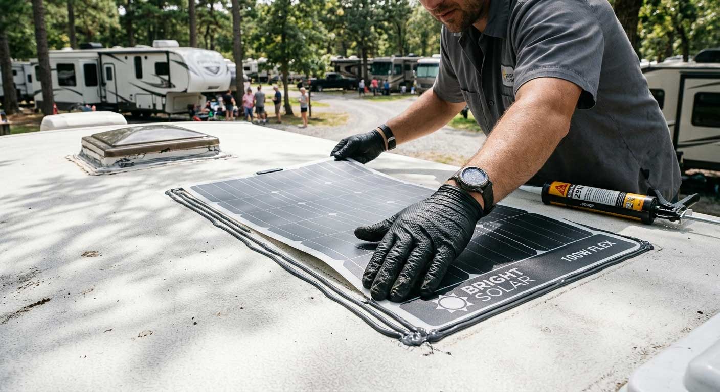 how to mount flexible solar panels to rv roof? 2 2fdsagfdsahgfdshgfds