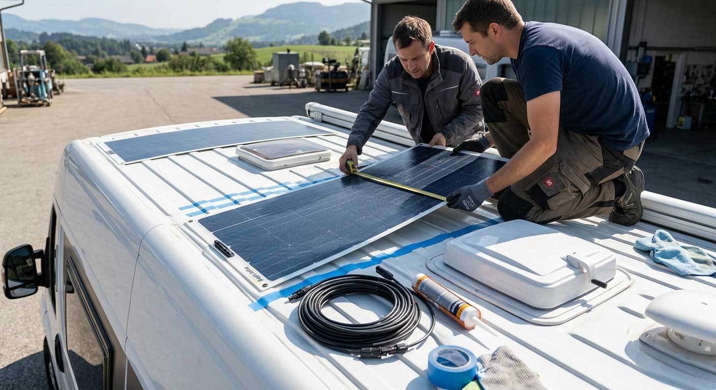 How to Install Flexible Solar Panels on RV Roof? 2 2fdsagjfdhsagfdhgf