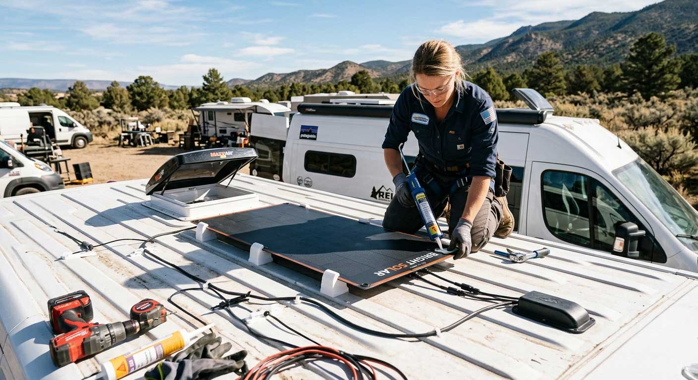how to mount flexible solar panels on van? 2 2gfdsagjfdshgfsdgds