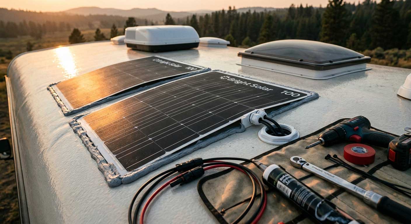 Flexible Solar Panel Installation for RVs, Boats, and Off-Grid Systems 2 2hdfjhdshgfdsjhgf