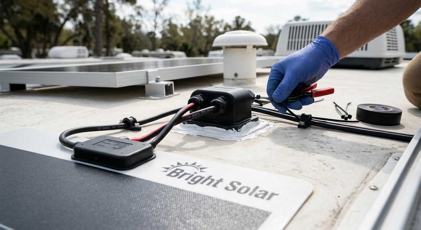 How to Install Flexible Solar Panels on RV Roof? 3 3fdsghfsahgfdshgfdhsgf