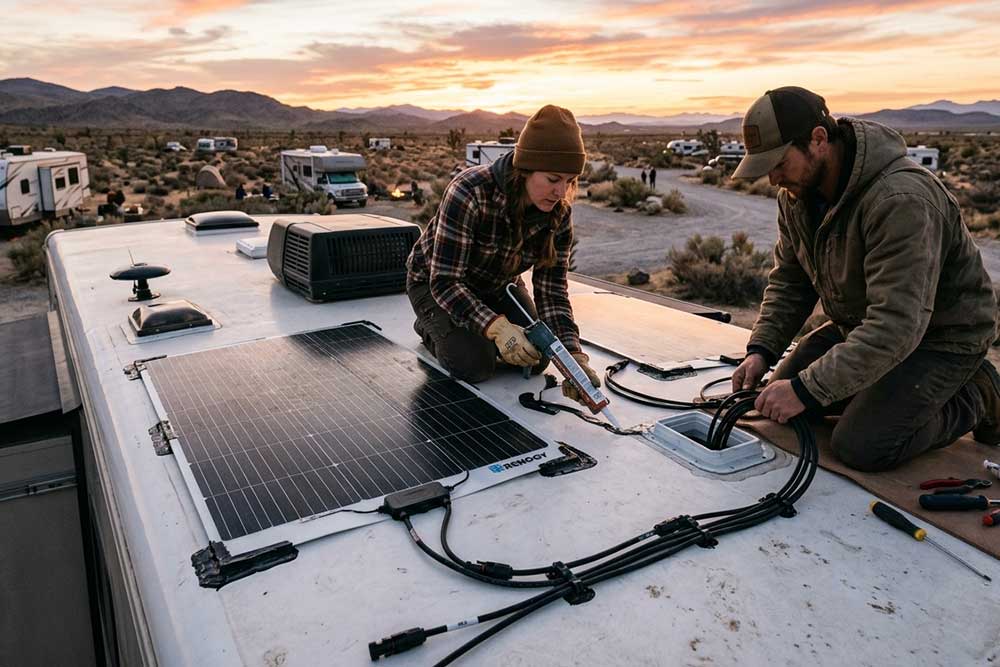 how do you mount flexible solar panels?