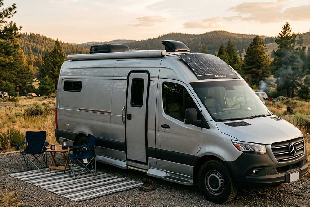 How to attach flexible solar panel to RV roof?