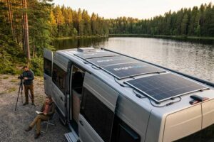 how to mount flexible solar panels on van?