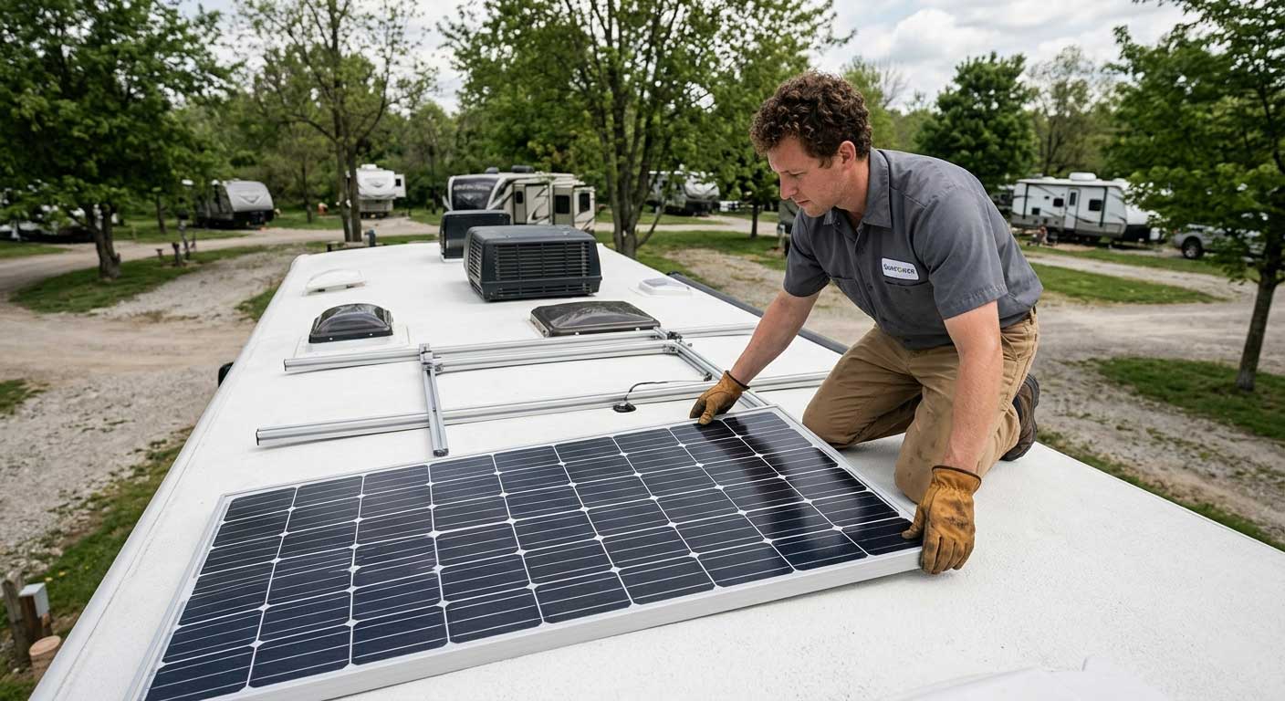 How to Install Flexible Solar Panels to Rubber RV Roof? 1 1gfdsuahgfdsjgfsd