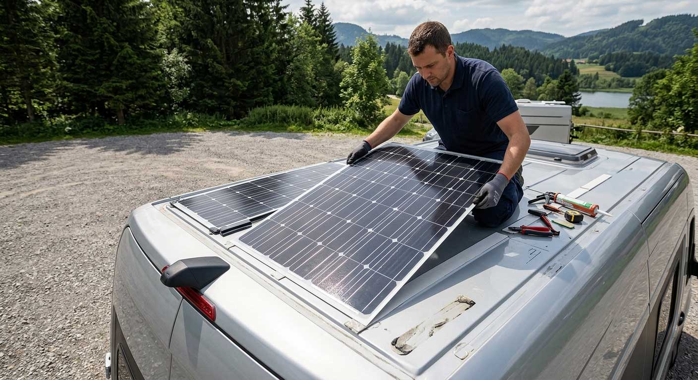 How to Install Flexible Solar Panels on Van Roof? 1 1hgfsdhsadgfdzs