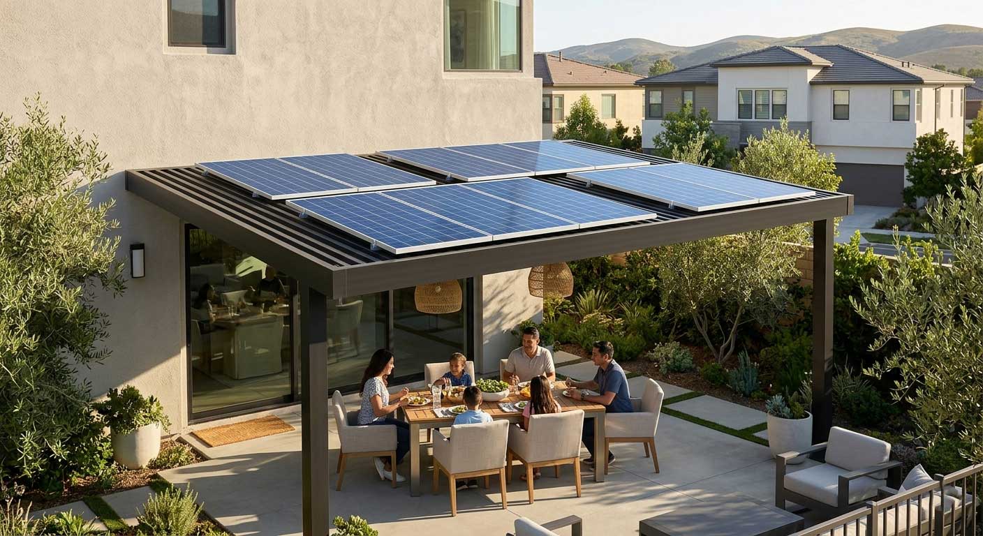 Solar Pergolas for Outdoor Living and Clean Energy Generation 1 1shgfjdshkgfkjdsaf