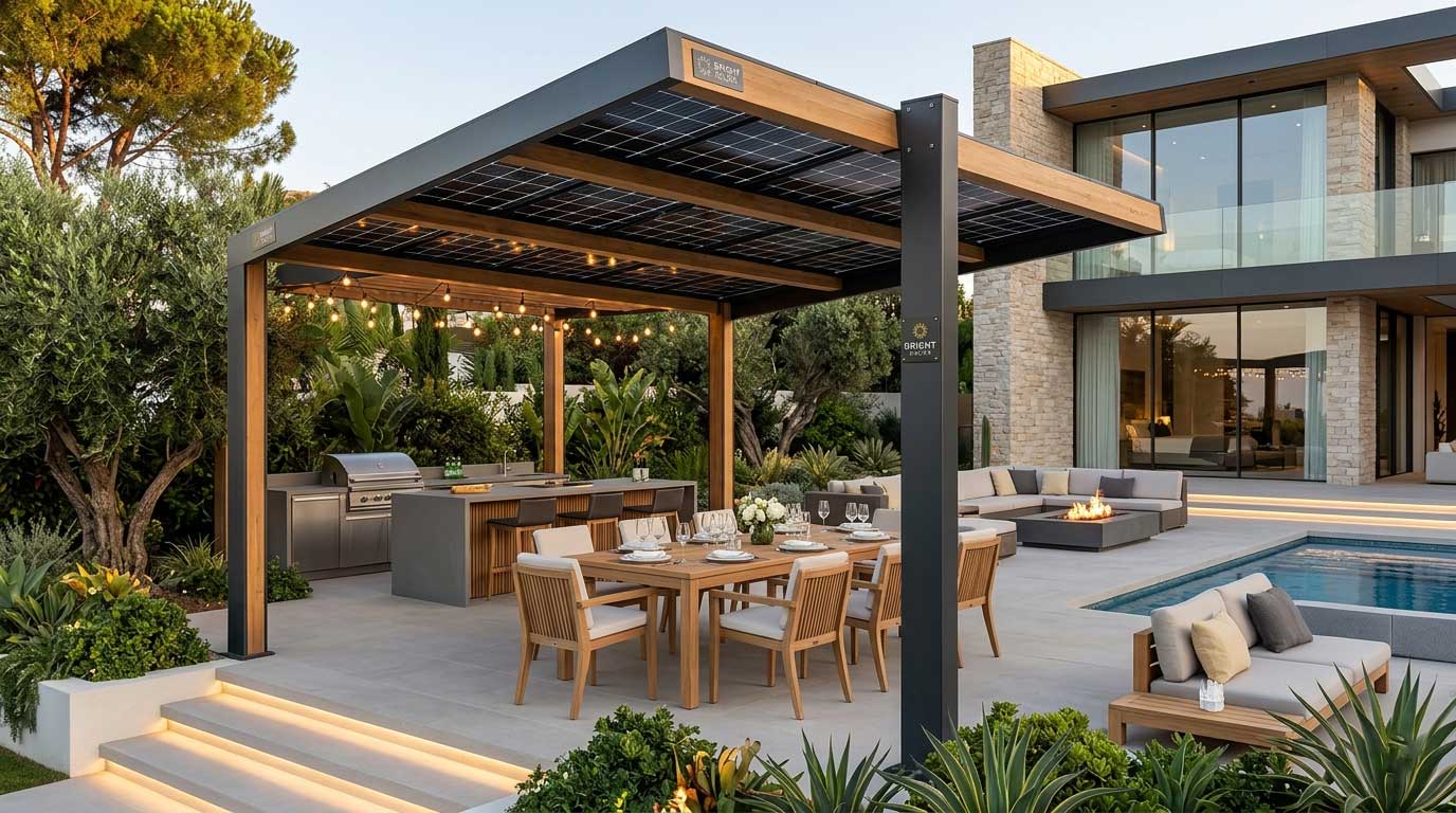 Solar Panel Pergola: Combining Outdoor Living and Renewable Energy 2 2fdsHGLJHFDAGDSA