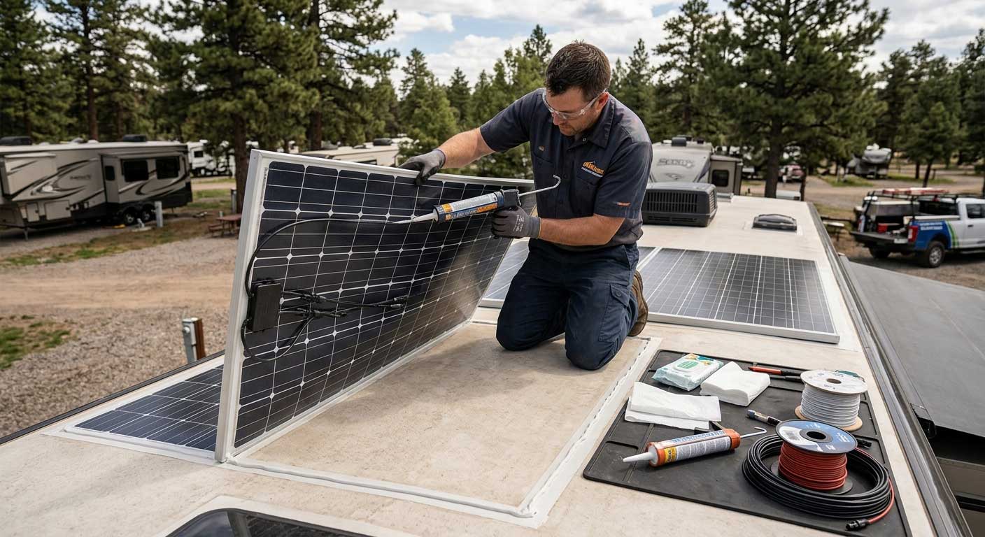 How to Install Flexible Solar Panel on RV Roof? 2 2gsfdajhgfdshgfds