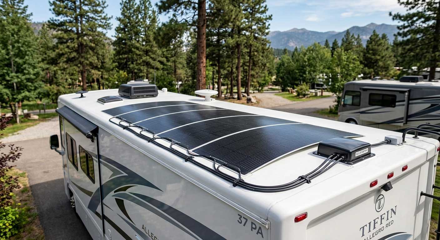 How to Install Flexible Solar Panel on RV Roof? 3 3gfdsahfgfdkjg