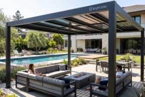 Solar Panel Pergola: Combining Outdoor Living a...