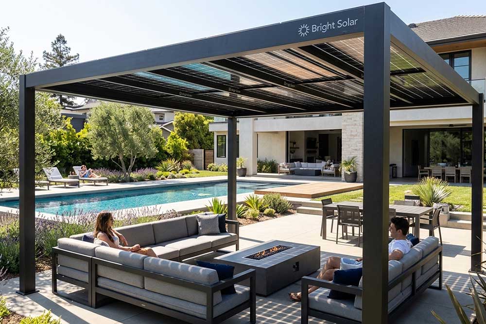 Solar Panel Pergola: Combining Outdoor Living a... Solar Panel Pergola: Combining Outdoor Living a...