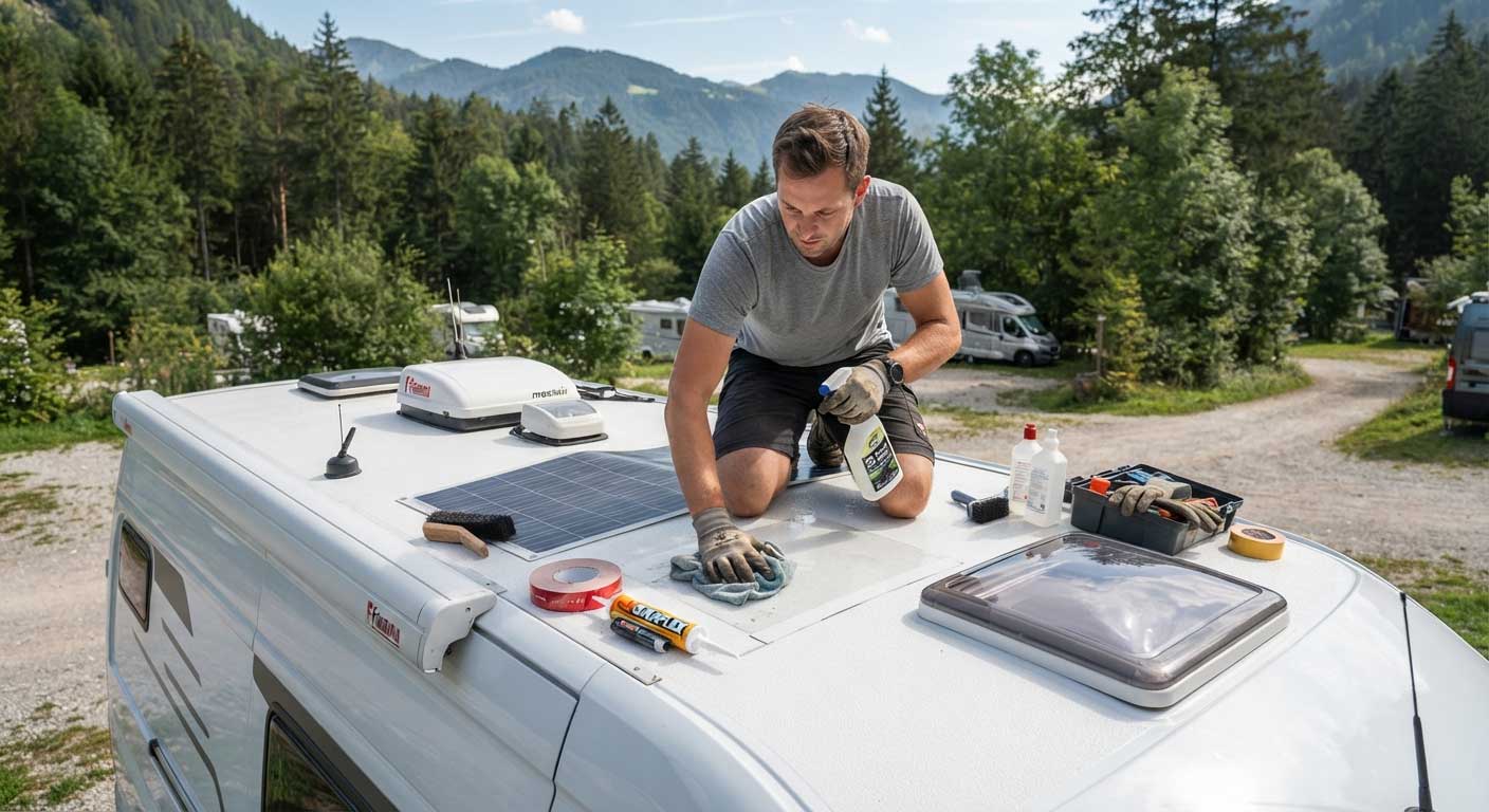How To Mount Flexible Solar Panels To RV Roof? 1 1dghlfdjlhgfk