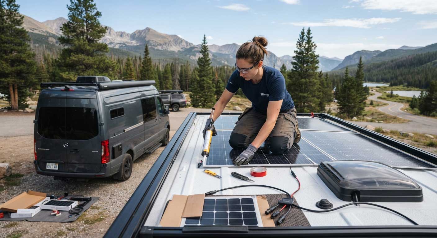 How To Mount Solar Panels To RV Roof? 1 1gdsajhgfdjhgf
