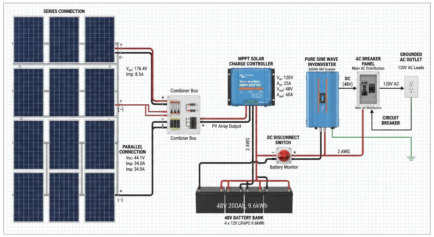 solar panel wiring guide (Field Installation Manual from Bright Solar) 1 1hgfdsjhgfdkjfg