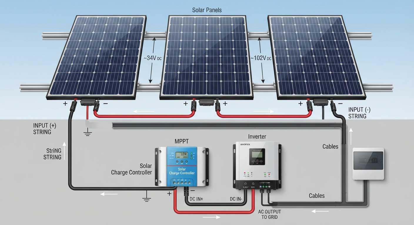 Parallel vs Series Solar Panels: Complete Guide to Solar Panel Connections 3 3gfdsjhgfd