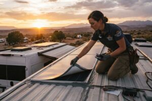mounting flexible solar panels (Field Installat...
