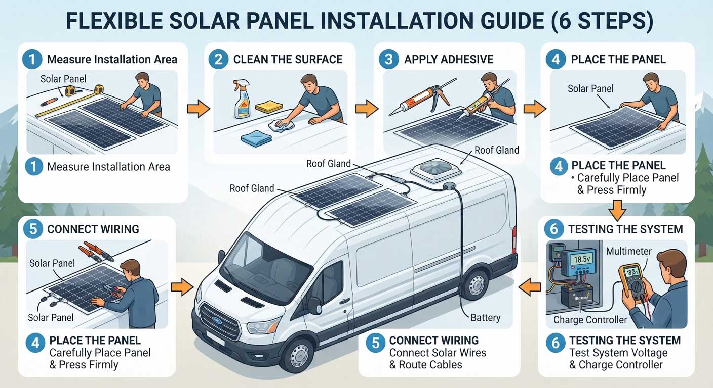Flexible Solar Panel Installation: Complete Guide to Mounting, Wiring, and Setup 5 5fdshgfdjhd