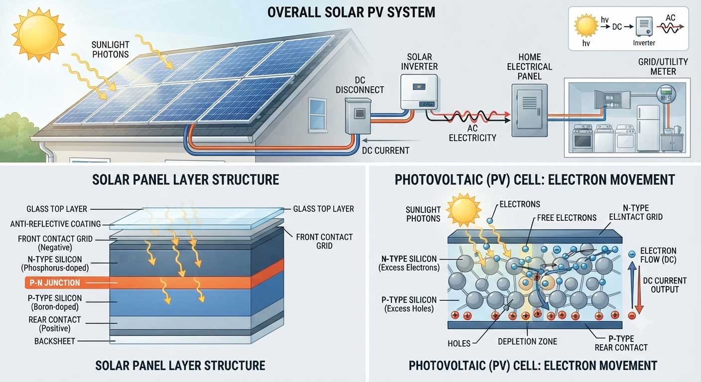 How do you convert solar energy into electricity? 1 1gfdsjhgfdh