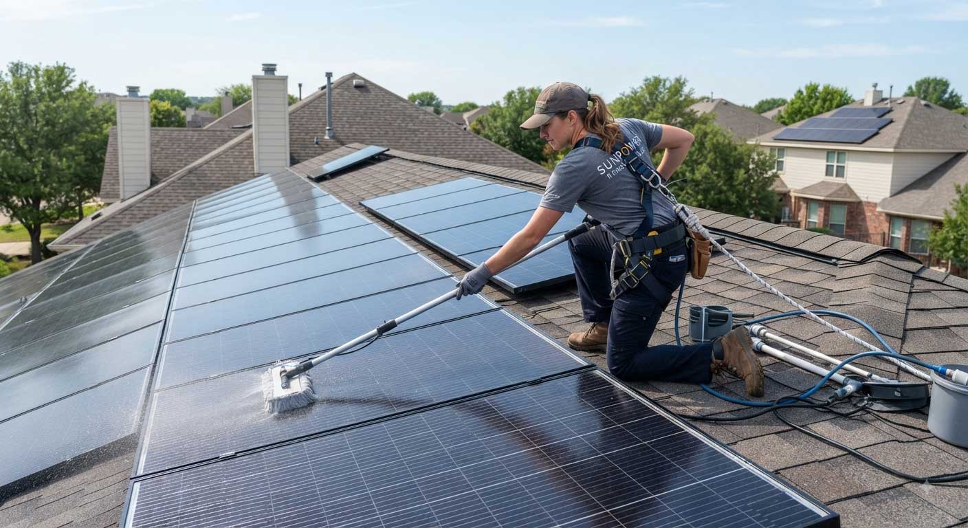 How to clean solar panels on a roof? 1 1hgfkhgfkdf