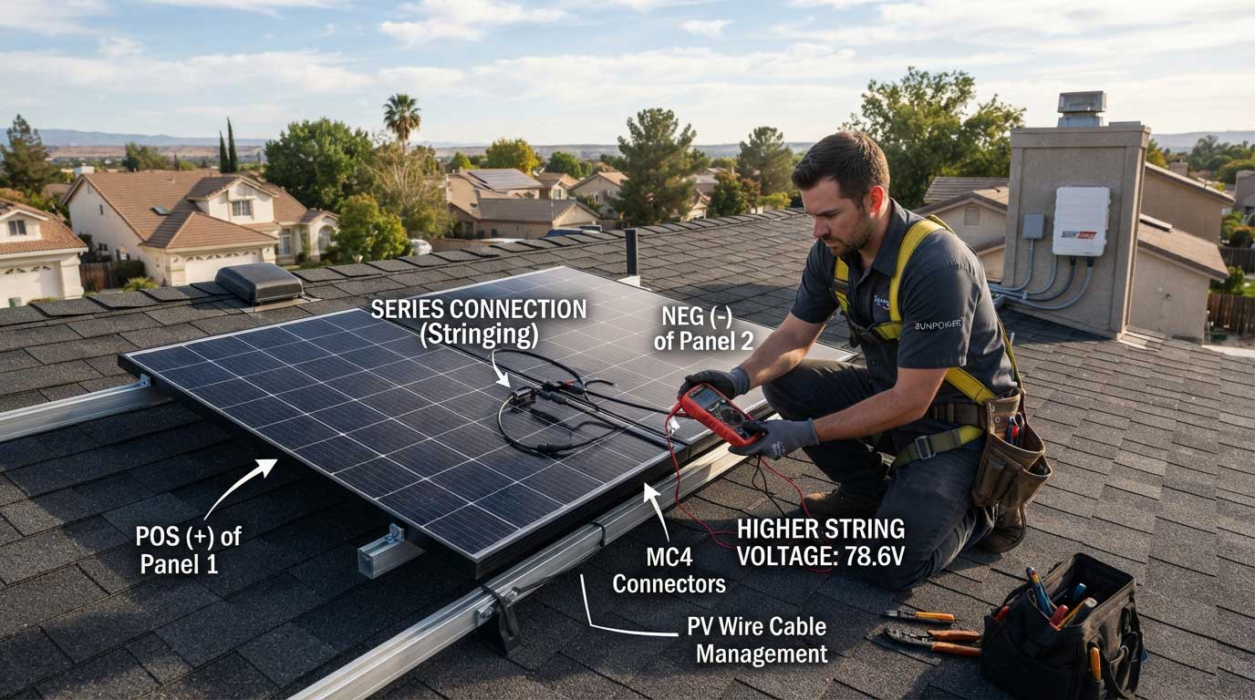 Solar Panel in Series: How to Wire Panels for Higher Voltage 1 1hhjfdhgfj