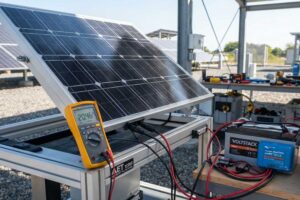 How many volts should a 100 watt solar panel pr...
