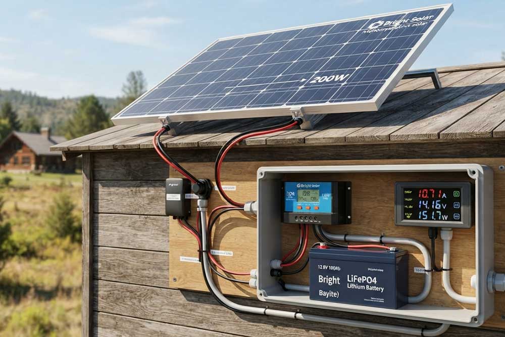 How many amps 200 watt solar panel?