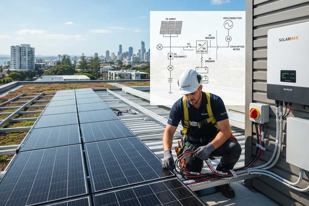 How do you wire solar panels?