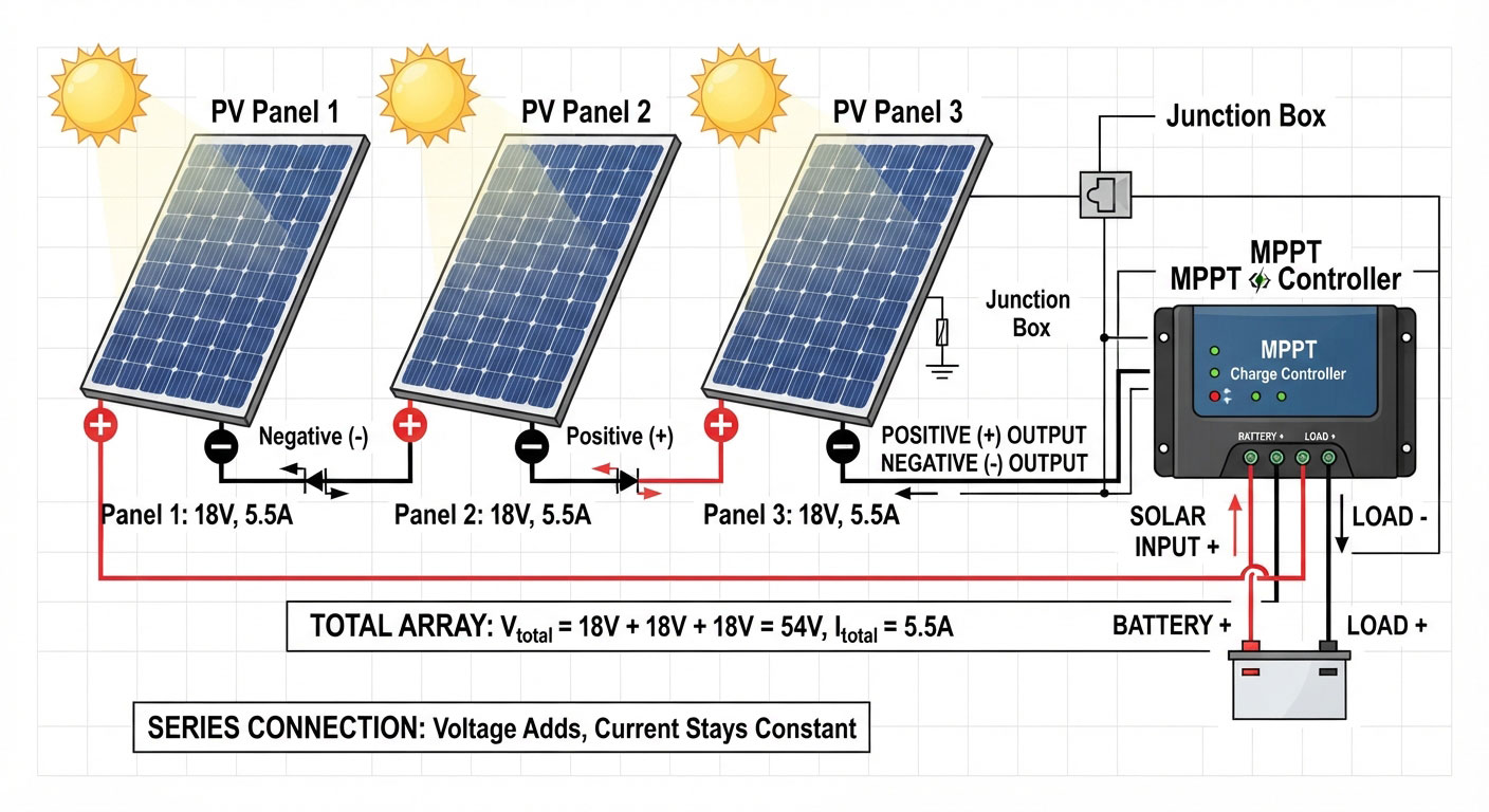 Series and Parallel Solar Panels: How to Connect Solar Panels Correctly 3 3hgfdjhgfsfd