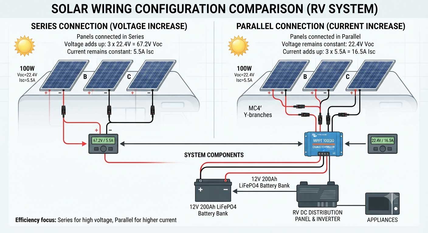 Best Solar Panel Setup for RV and Off-Grid Systems: Complete Guide 5 rv solar panel series parallel wiring 5