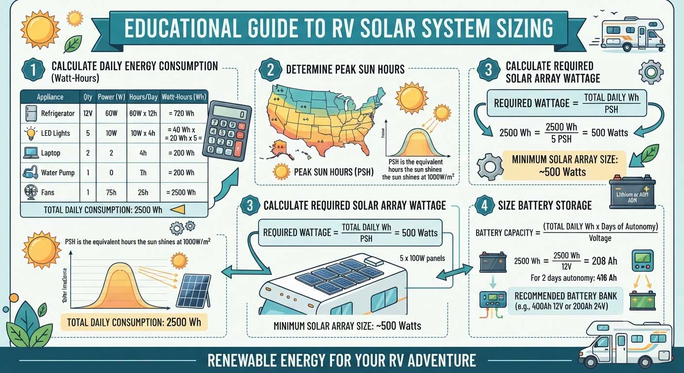 Best Solar Panel Setup for RV and Off-Grid Systems: Complete Guide 4 rv solar panel sizing calculation 4