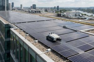 how to clean solar panels on roof automatically?