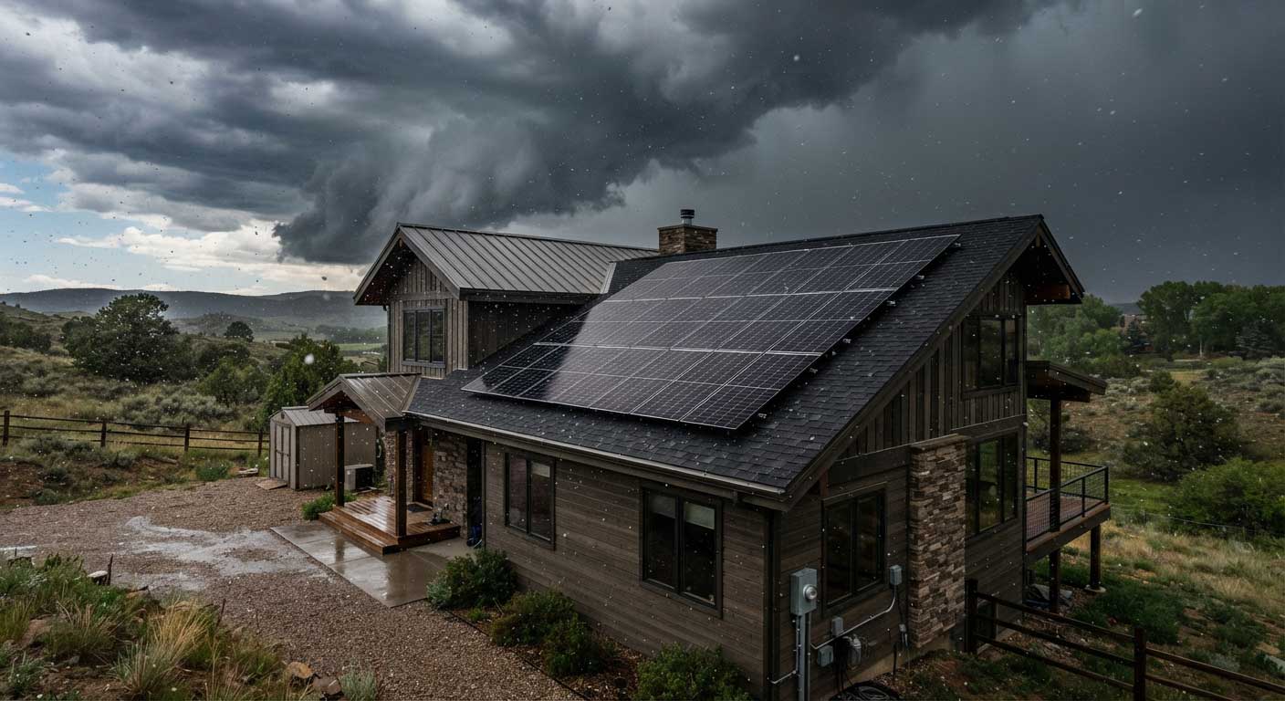 How to Protect Solar Panels from Hail? 1 Angled Solar Panel Installation for Hail Protection 1