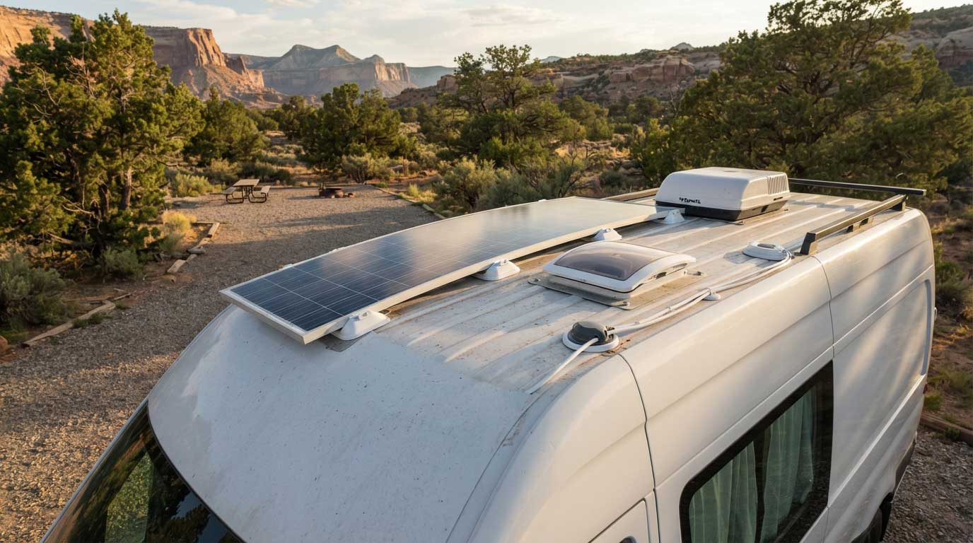 Bifacial Flexible Solar Panel: Design, Performance, and Applications 1 Bifacial Flexible Solar Panel on a Curved RV Roof 1