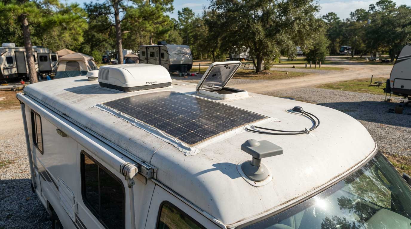 Cheap Flexible Solar Panels: Cost, Quality, and Buying Guide 1 Cheap Flexible Solar Panels Installed on an RV Roof 1