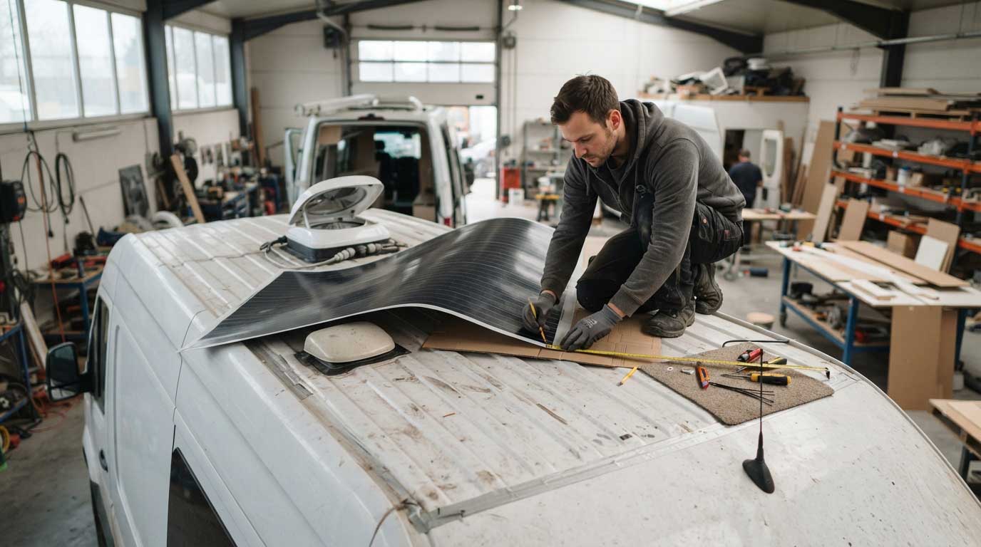 Best Flexible Solar Panels for Van: How to Choose the Right One 1 Choosing Flexible Solar Panels for a Curved Van Roof 1