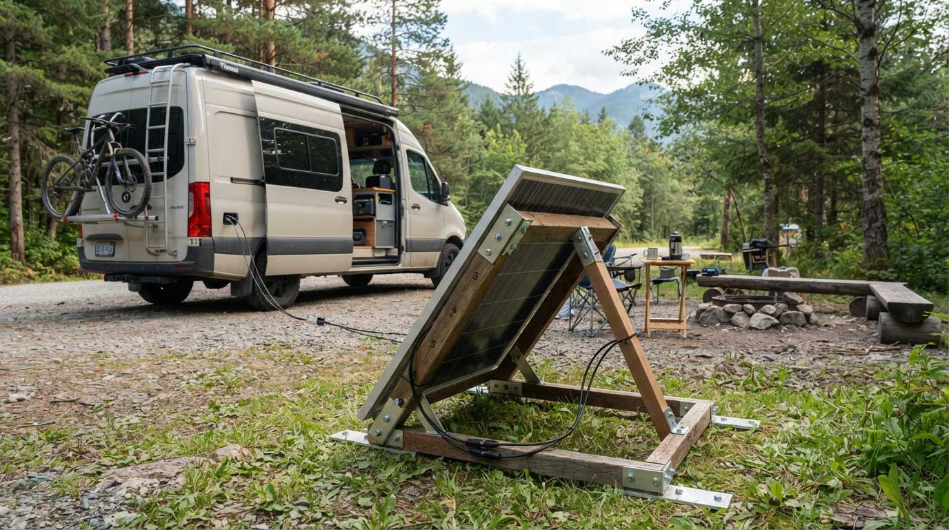 how to make a portable solar panel stand? 1 DIY Portable Solar Panel Stand for Camping 1