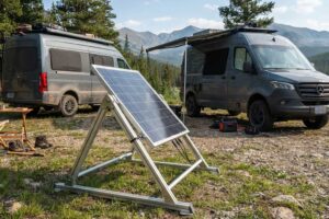 how to make a portable solar panel stand?