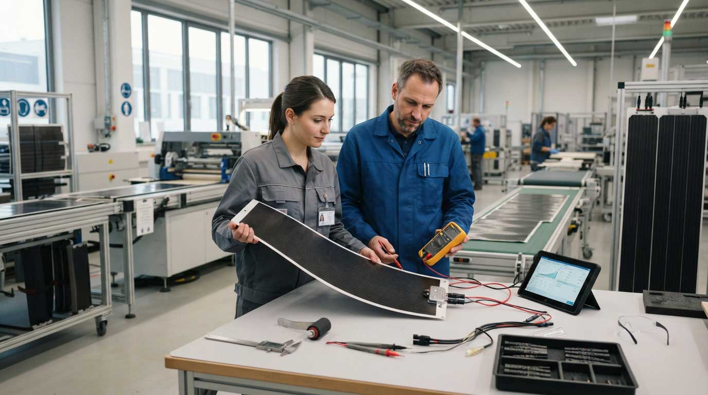Flexible CIGS Solar Panel: Efficiency, Uses and Buying Guide 2 Flexible CIGS Solar Panel Manufacturing and Inspection