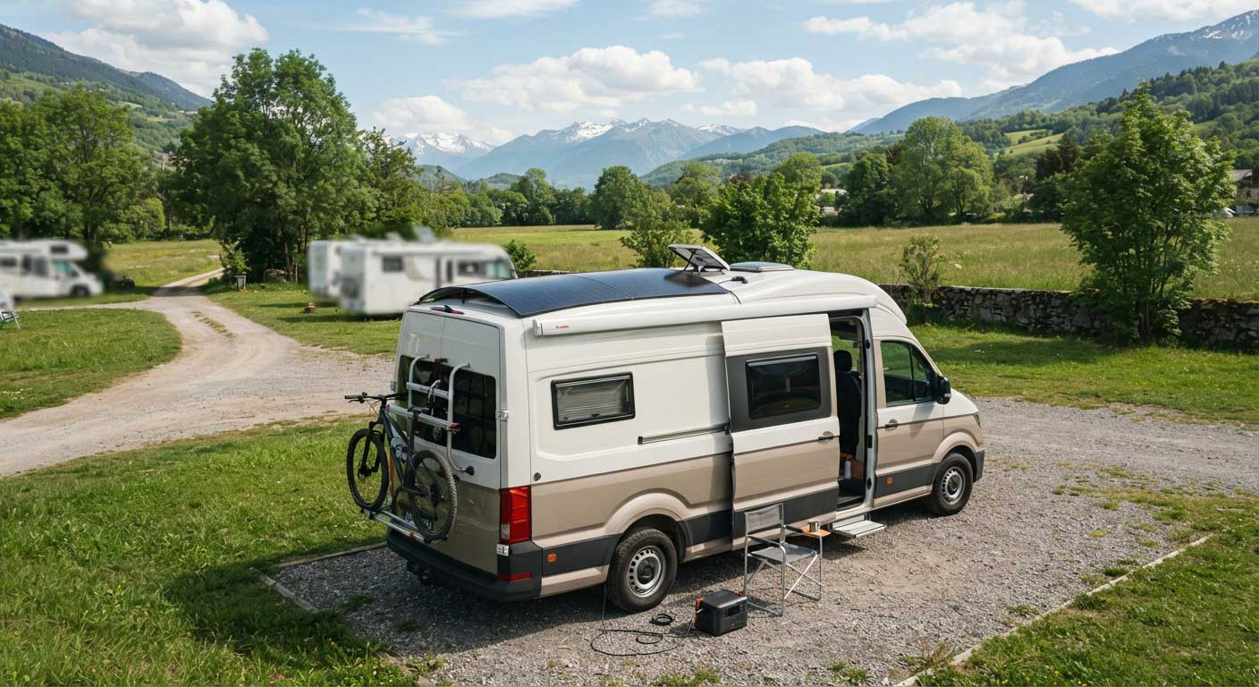 Disadvantages of Flexible Solar Panels: What to Know Before Buying 1 Flexible Solar Panel Installed on a Curved Campervan Roof