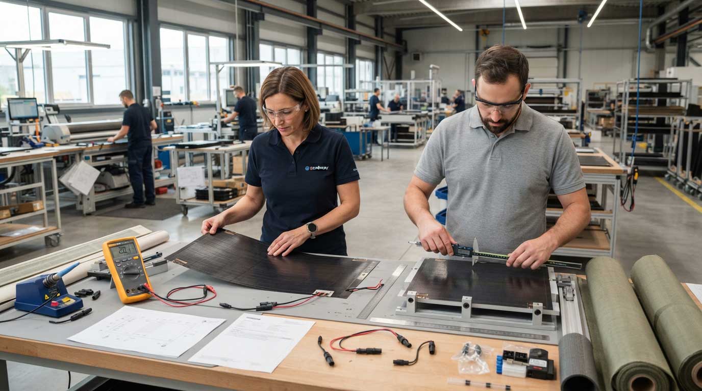 Flexible Fabric Solar Panels: Uses, Design and Buying Guide 3 Flexible Solar Panel OEM Manufacturing and Quality Control