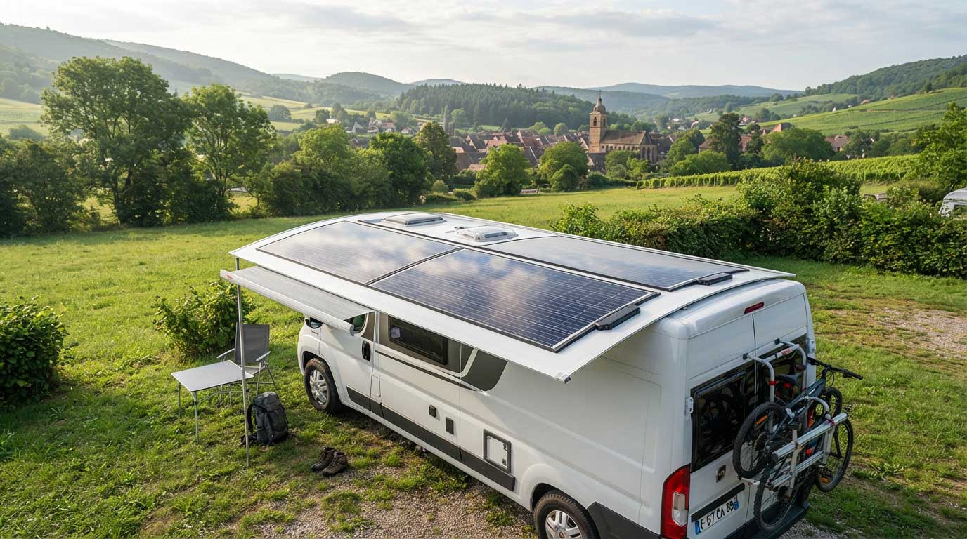China Flexible Solar Panel: Manufacturer Guide for Global Buyers 1 Flexible Solar Panels Installed on a European Campervan