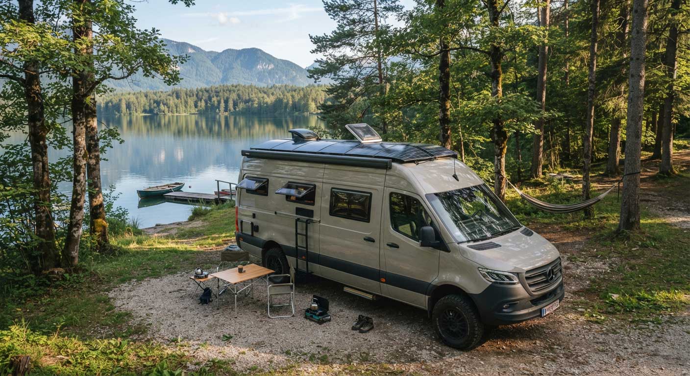eco worthy flexible solar panels: Features, Uses and Buying Guide 1 Flexible Solar Panels on a Campervan Roof