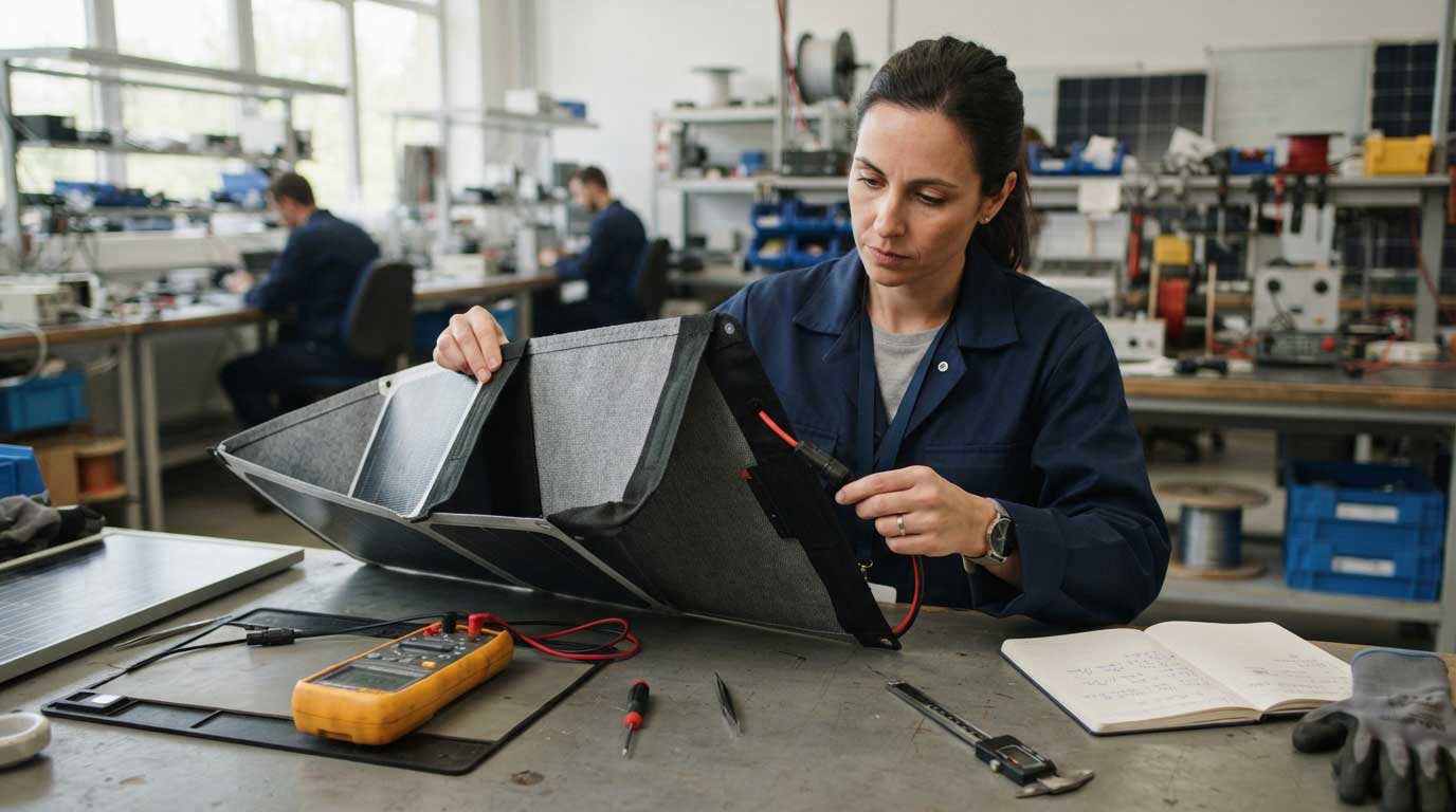 Flexible Foldable Solar Panels: Portable Power Guide 2 Folding and Inspecting a Portable Solar Panel