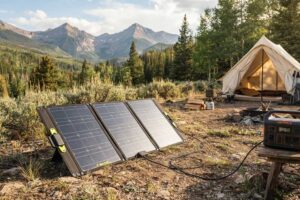 how to connect solar panel to portable power st...