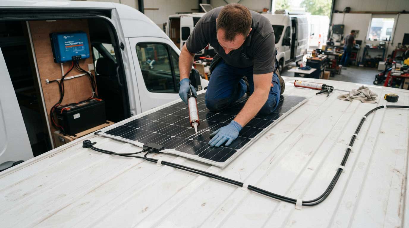 100W Flexible Solar Panel - RV & Off-Grid 7 How to Install a 100W Flexible Solar Panel 7