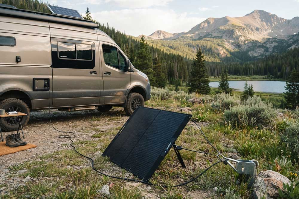 how to secure portable solar panels?