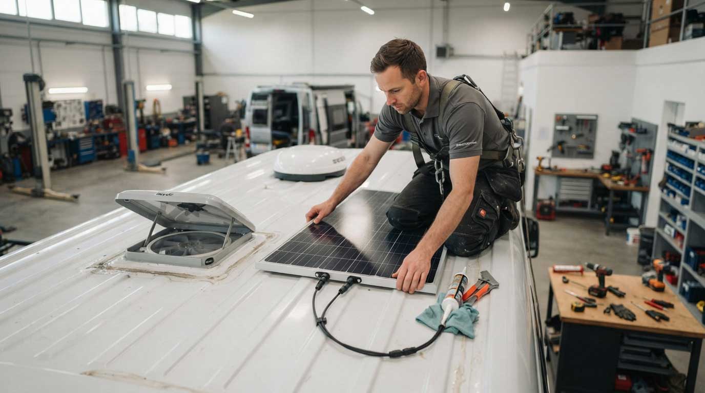 Flat Flexible Solar Panels: Uses, Benefits and Installation Guide 2 Installing Flat Flexible Solar Panels on an RV Roof
